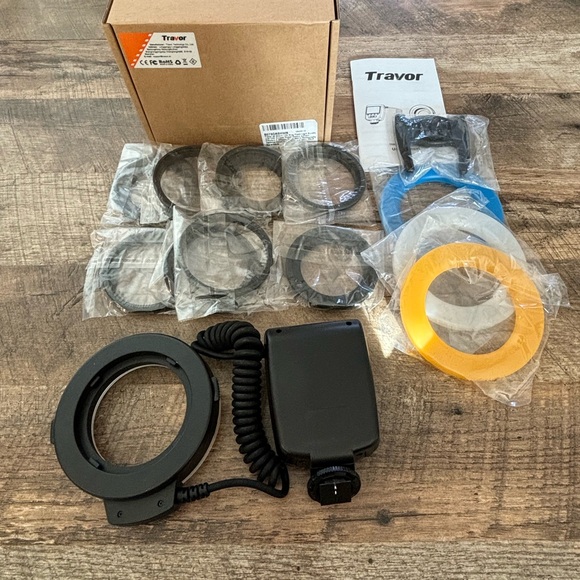 Travor 48 Macro LED Ring Flash Light Bundle for Canon, Nikon, Sony Cameras - Picture 3 of 7